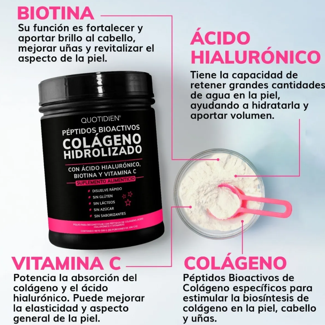 Suplemento Colágeno Hidrolizado 500 Gr